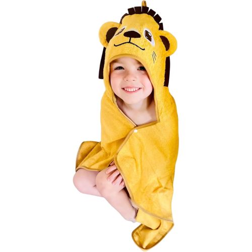 Baby & Toddler Lion Hooded Bath Towel Ultra Soft Towel with High Absorbency Baby or Toddlers Bathrobe Blanket Great Gift for Boys and Girls