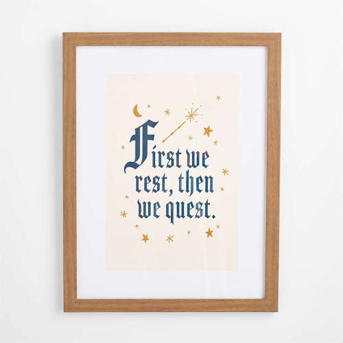 Quest 18x26 Wall Art Print in Walnut Frame