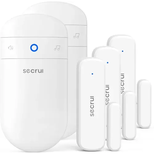 SECRUI Door Chime with Adjustable Volume –Wireless Entry Alert with 52 Chimes – 500ft Rage Door Open Sensor Alarm for Home/Business/Office/Store – Easy Installation – LED Indicators