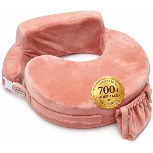 My Brest Friend Super Deluxe Nursing Pillow with Feeding Riser, Dusty Rose