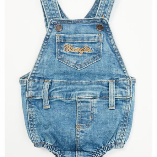 Wrangler Infant Boys' Boot Barn Exclusive Denim Overall Onesie | Boot Barn