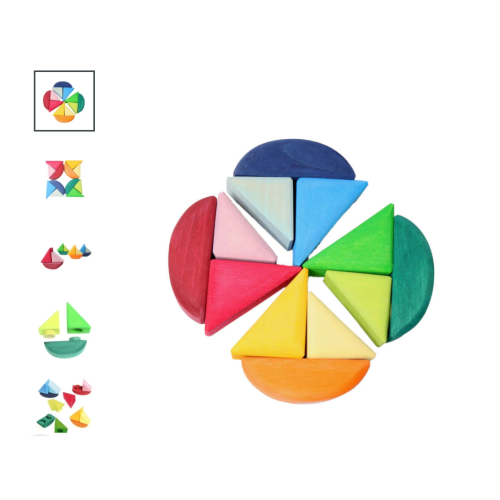 Rolling Boats Wooden Blocks