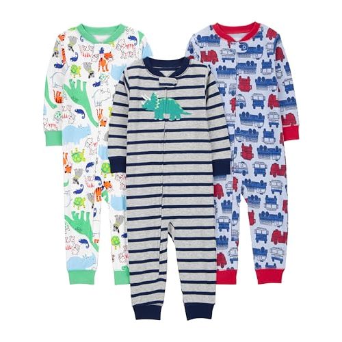 Simple Joys by Carter's Kids' 3-Pack Snug Fit Footless Cotton Pajamas