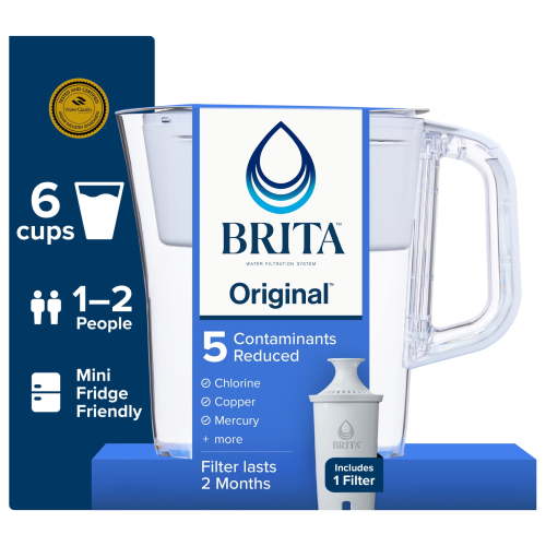 Brita, Water Filter Pitcher, 6 Cup Small, BPA Free