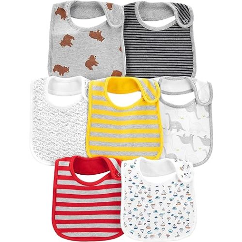 Simple Joys by Carter's Baby Boys' 7-Pack Teething Bibs