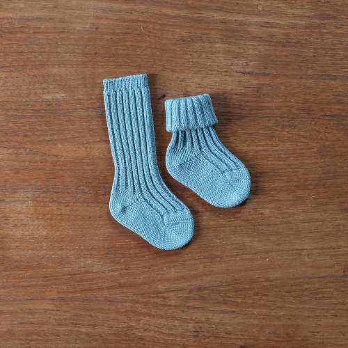 Thick ribbed wool baby socks
