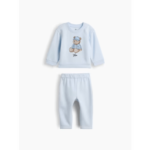 Baby VintageSoft Brannan Bear Sweat Set - Color Essential Blue
