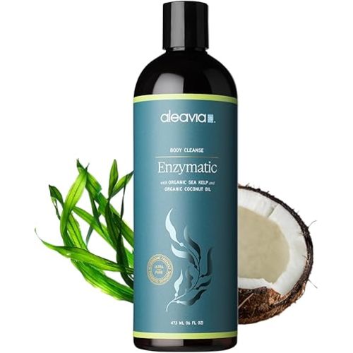 Aleavia Body Cleanse – Organic & All-Natural Prebiotic Body Wash – Fragrance-free and Sulfate-Free Enzymatic Body Cleanser – 16 Oz.