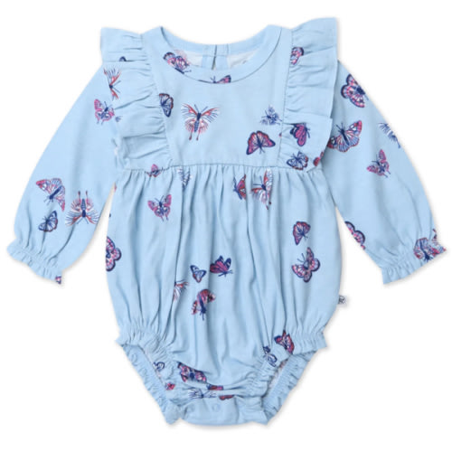 Ruffle Shoulder Bubble | Honest Baby Clothing