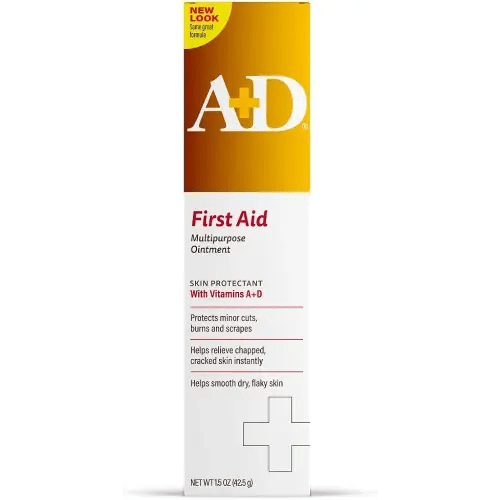 A+D First Aid Healing Ointment - Moisturizing Skin Protectant for Dry Cracked Heels, Elbows, Hands and Lips - Use After Hand Washing, Packaging May Vary, Multicolor – 1.5 oz Tube