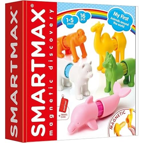 SmartMax My First Animals Around The World Magnetic STEM Building Set for Toddlers Ages 1–5