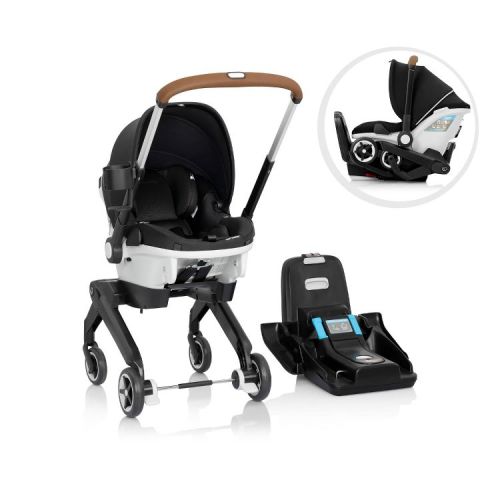 Evenflo Gold Shyft DualRide Infant Car Seat and Stroller with Storage Bag & Canopy - Onyx Black