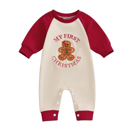 Baby Girl Boy Thanksgiving Christmas Outfit Turkey Santa Long Sleeve Romper Jumpsuit One Piece Bodysuit Fall Clothes
