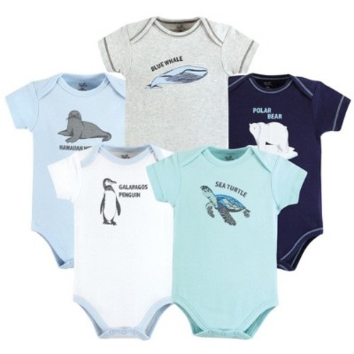 Touched by Nature Organic Cotton Bodysuits, Endangered Sea Animals, 6-9 Months