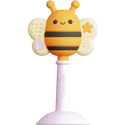 Chewbee's Bee Teething Toy for Babies 3-6 Months, Silicone Teether Rattle