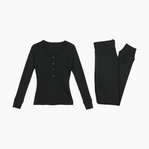L'ovedbaby Women's Organic Lounge Set - Black, L