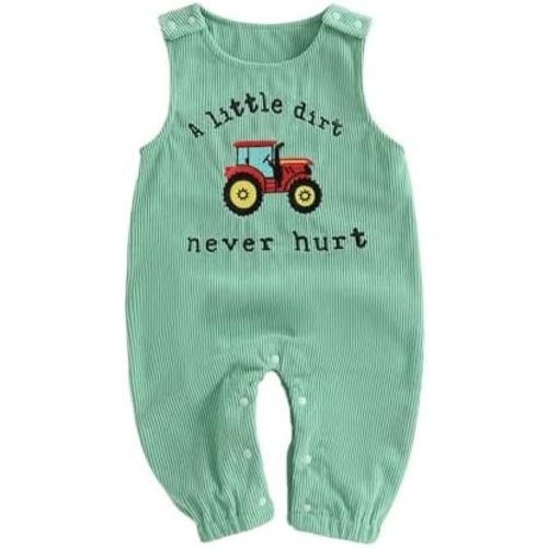 BemeyourBBs Newborn Baby Boy Romper Sleeveless Jumpsuit One Piece Outfit Overall Summer Clothes