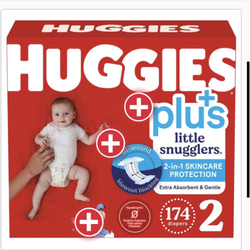 Huggies Little Snugglers Plus Diapers Size 2, 192-count | Costco