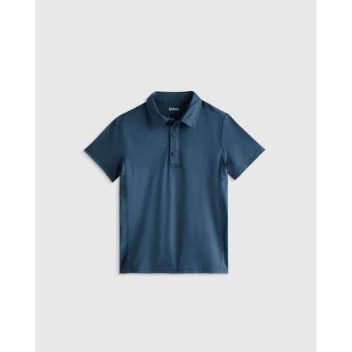 Flowknit Breeze Polo - Kid in Heather Ocean Navy