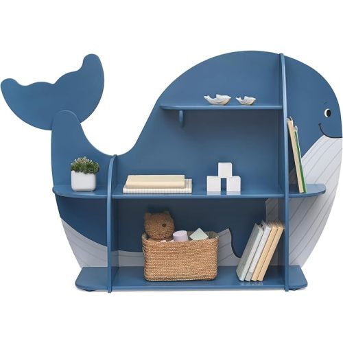 Delta Children Whale Bookcase - Greenguard Gold Certified, Blue