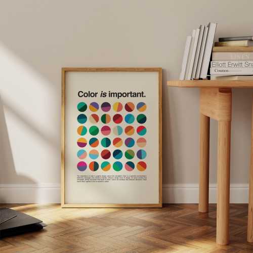 Graphic Design Poster, Exhibition Poster Bauhaus, Cool Poster, Type Poster, Color Palette Print, Principles of Design, Color Theory Poster