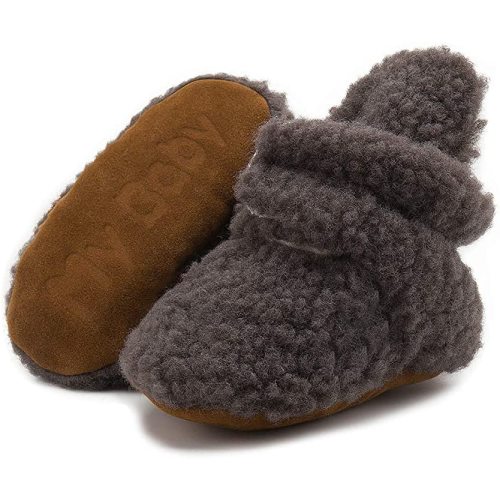 Amazon.com | Babelvit Newborn Baby Boy Girl Soft Fleece Booties Stay On Infant Slippers Socks Shoe Non Skid Gripper Toddler First Walkers Winter Ankle Crib Shoes | Boots