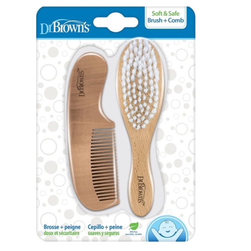 Dr. Brown's Soft and Safe Baby Brush + Comb