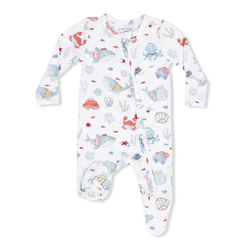 2-Way Zip Footie, Sailor Sea Creatures