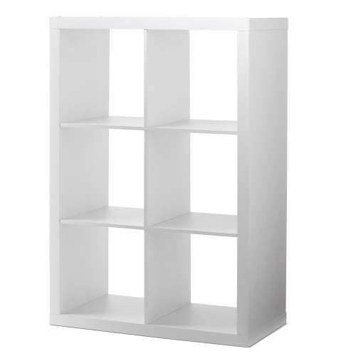 Better Homes & Gardens 6 Cube Storage Organizer, White Texture