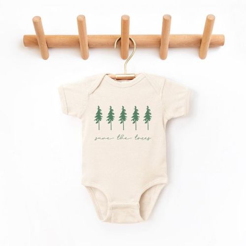 The Juniper Shop Save The Trees Baby Bodysuit - 6 Month - Natural