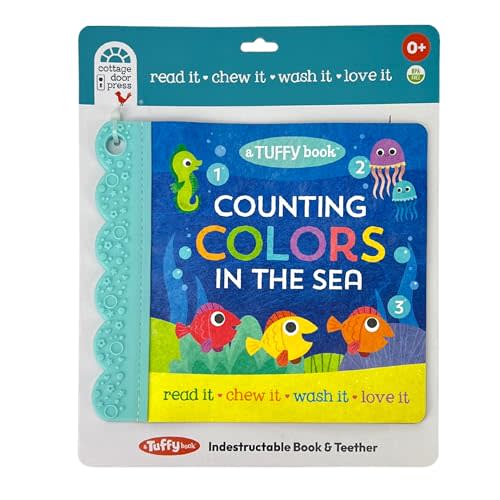 Tuffy Counting Colors in the Sea Book - Washable, Chewable, Unrippable Pages With Hole For Stroller Or Toy Ring, Teether Tough (A Tuffy Book)