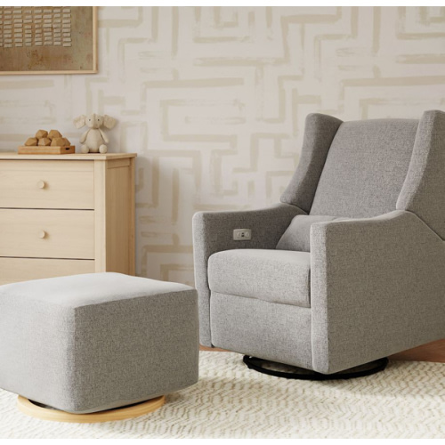 Babyletto Kiwi Grey Electronic Swivel Glider Power Recliner Nursery Chair