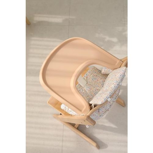 Full Coverage Stokke Tripp Trapp High Chair Placemat | Silicone High Chair Placemat | Lightweight | Dishwasher Safe| Easy to Clean (Peach Beige)