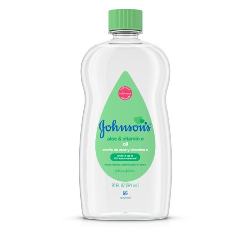 Johnson's Baby Oil with Aloe Vera & Vitamin E, 20 fl. oz