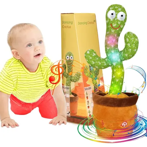 Emoin Talking Cactus Toy, Interactive Toys Dancing Cactus Toy Mimicking Repeating What You Say, Toddler Infant Baby Toys Gifts for 6 7 8 9 10 Month Old Baby Toys for 1 2 3 Year Old Boy Girl