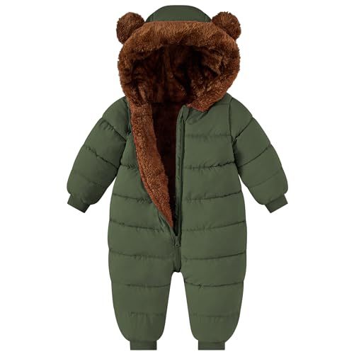 BFUSTYLE Baby Boy Snowsuit Long Sleeve Infant Coat 0-24 Months Winter Suit Newborn Puffer Jacket With Hooded