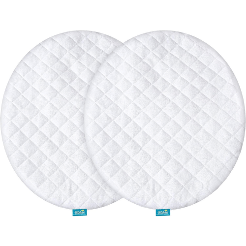 Waterproof Quilted Mattress Pad for Fisher Price On The Go Baby Dome, White