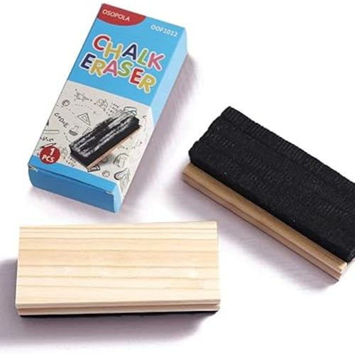 Chalkboard Eraser Campus Style Pine Wood Engravable Cleaner DIY Gift
