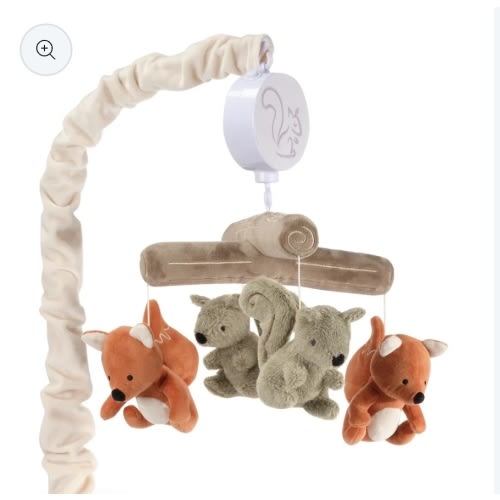 Lambs & Ivy Treetop Fox & Squirrel Woodland Musical Mobile – idealbaby