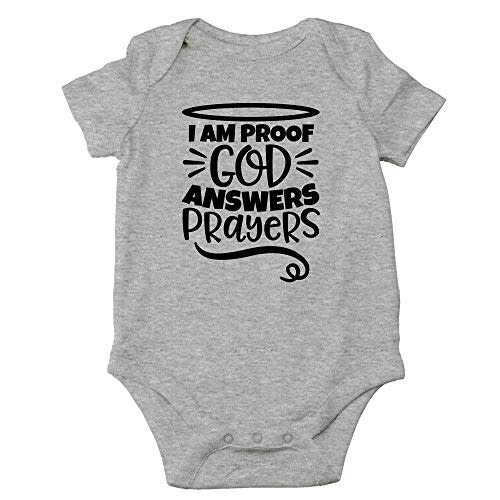 CBTwear I am Proof God Answers Prayers Baby Bodysuit Funny Infant Outfit Cute Unisex Comfy Romper