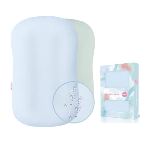 Organic Waterproof Baby Lounger Covers 2 Pack| GOTS Certified 100% Cotton| Removable Cover with Waterproof Liner | Machine Washable and Dry (Cover only)（Blue & Green)