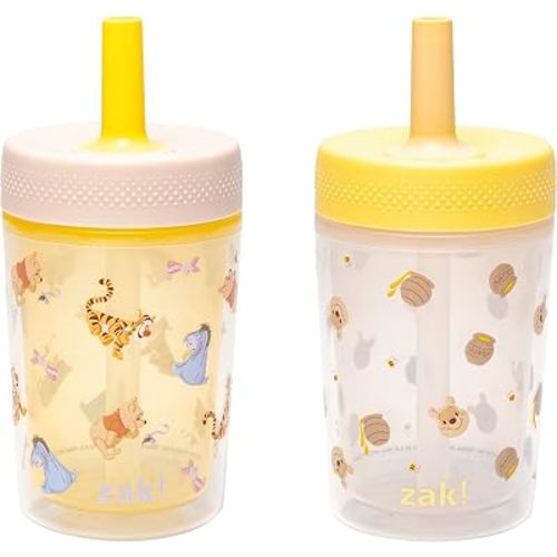 Zak Designs Disney Winnie the Pooh Capri 9oz Leak-Proof Toddler Cups 2-Pack