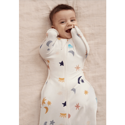 Love To Dream Swaddle Up™ 1.0 TOG Organic Cotton Buff Lunar