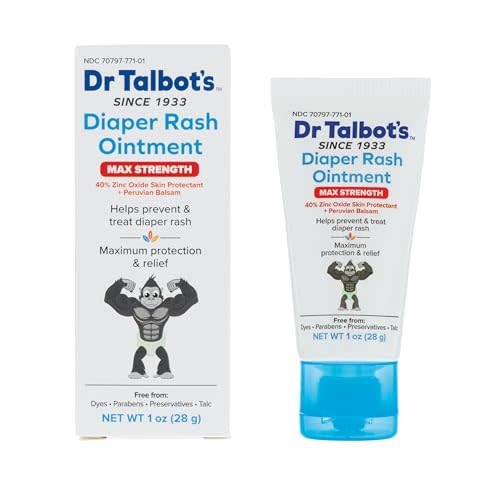Dr. Talbot's Maximum Strength Diaper Rash Ointment - 1 oz - Zinc Oxide Skin Protectant with Peruvian Balsam - Treats and Prevents Rash