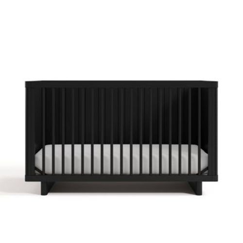 Storkcraft Kyoto Convertible Crib with Guardrail - Black
