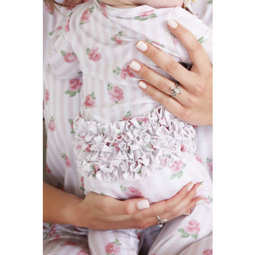 Rosy & Cozy Ruffle Zipper Footie