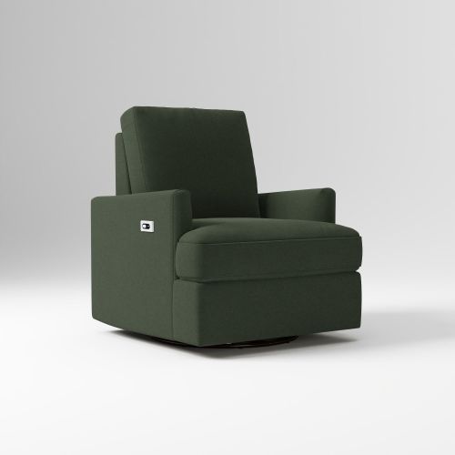 Haven Swivel Glider Recliner Power Performance Velvet Evergreen