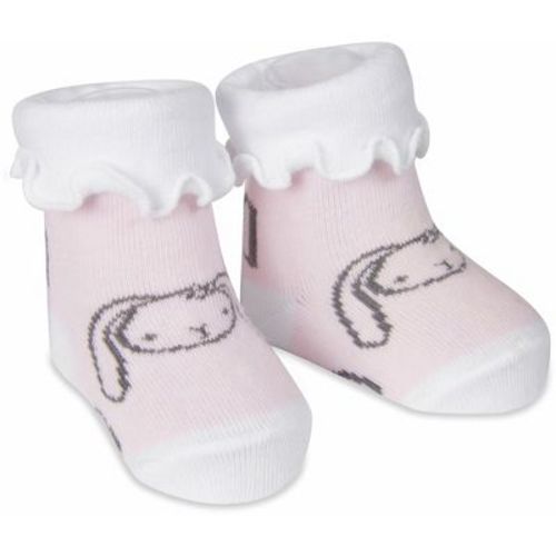 Pavilion Gift Company - Soft Pink Bunny - 0-3 Months Socks - Socks