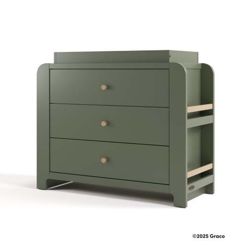 Read-with-Me® 3 Drawer Chest with Bookshelves and Removable Changing Topper
