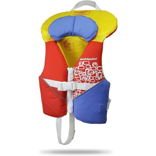 Stohlquist Infant Life Jacket, US Coast Guard Approved, Type II Life Vest (20-30 lbs) for Babies and Toddlers, Support Collar with Grab Handle, PFD for Pools, Lakes and Boating